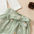 thumbnail image 4 of Newborn Baby Girls Sets 3pcs Infant Girl Toddler Clothes Rib Knit Romper Daisy Print Pants Headband, 4 of 6