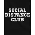 thumbnail image 2 of Social Distance Club Hoodie Funny Quarantine Introvert Men and Women Pullover White Print Black Medium, 2 of 6