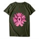 thumbnail image 4 of Fiudx Ropa de Mujer Blusa de Manga Corta con Estampado de Moda para Mujer, Divertida Camiseta con Cuello Redondo, 4 of 4