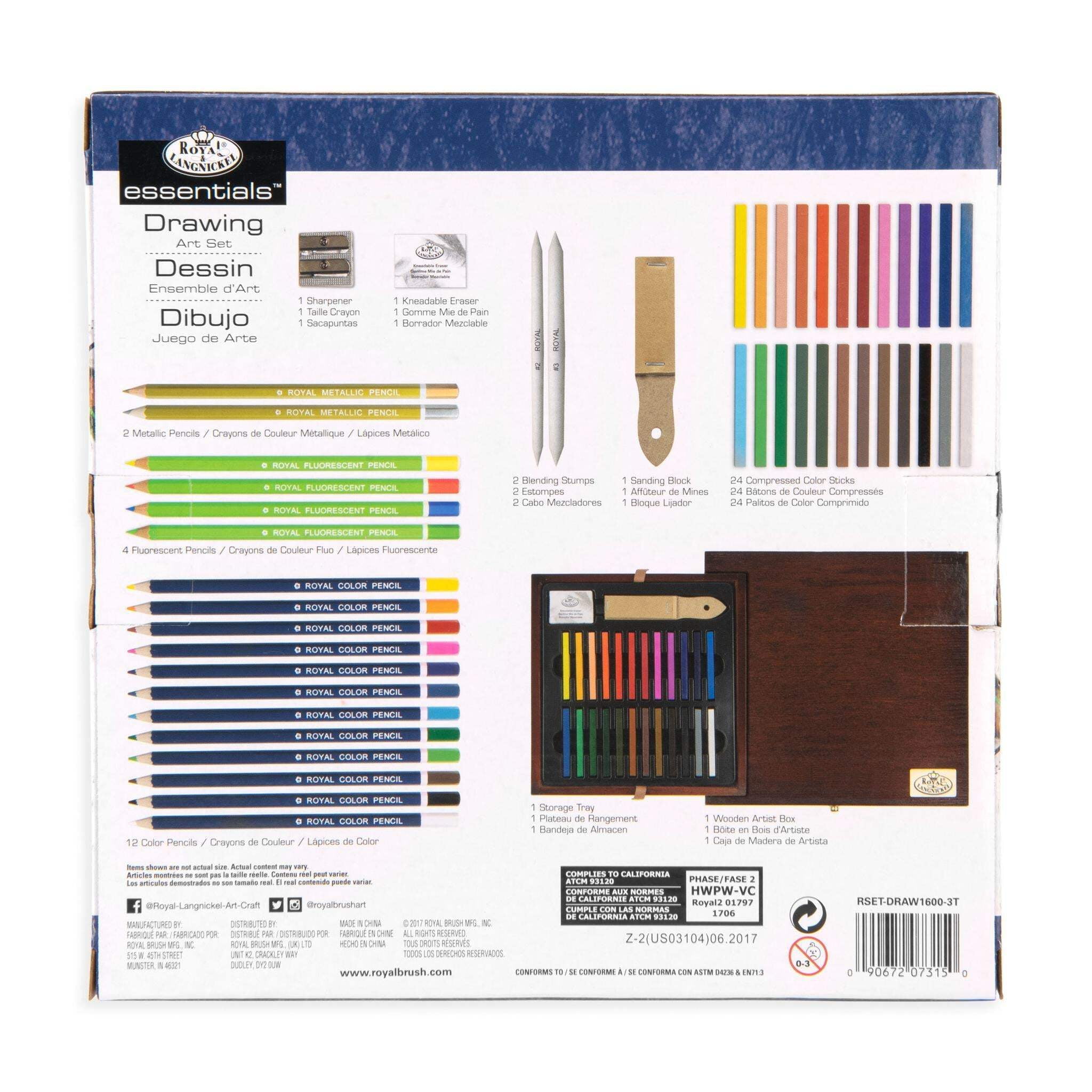 Royal & Langnickel Essentials™ 49pc Drawing Travel Art Set