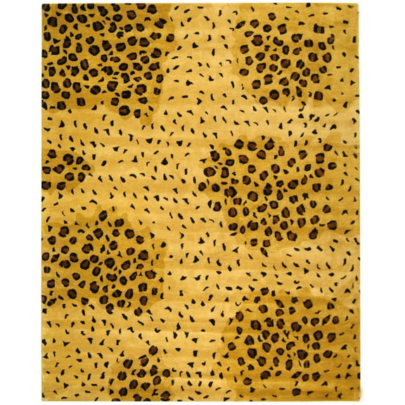 SAFAVIEH Soho Roxanne Dotted Wool Area Rug, Gold/Black, 8'3" x 11'