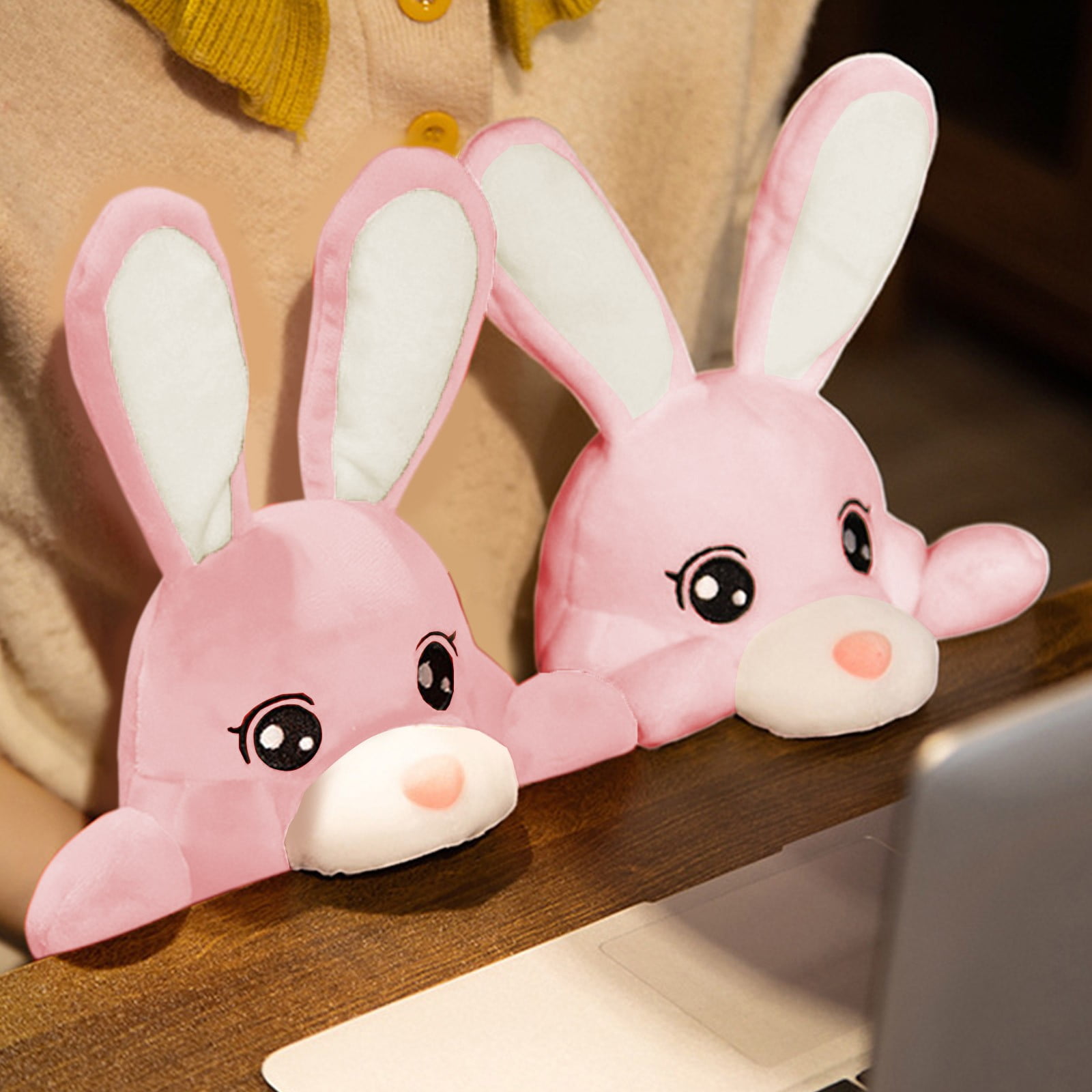 YUNAFFT Bunny Hand Puppets Party Favors, Farm Animals Plush Toys, Bunny Puppet Stuffed Animals, Rabbit Hand Puppet for Class Role Play, Easter Basket Stuffers and Egg Fillers