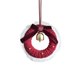 thumbnail image 2 of Adorno de campanas de Navidad | Percha festiva de coche con arco con corona de lazos | Colgante ligero de oro para árbol, puerta, ventana | Decoración navideña duradera para exhibición interior y, 2 of 3