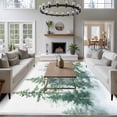 thumbnail image 4 of Forest Green Large Area Rug 8x10 FT, Non Slip Living Room Throw Carpet, Spring Summer Watercolor Pine Tree Washable Soft Indoor Outdoor Carpet Non-Shedding Rug for Bedroom Dining Room, 4 of 9