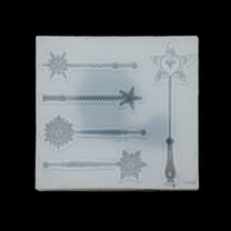 Hukai Wand Resin Molds 5 Shape Stick Silicone Molds for Epoxy Resin Mold DIY Handmade Craft Gifts