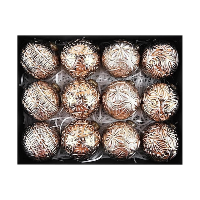 Bolas de Navidad, adornos para árbol de Navidad, adornos colgantes, decoraciones navideñas coloridas, bolas de Navidad, 12 piezas