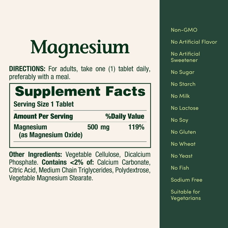 Nature's Bounty Magnesium Oxide 500 mg, Sleep & Muscle Support photo 7
