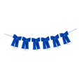 thumbnail image 2 of Guirnalda de lazo de terciopelo navideño, adornos fáciles de colgar, exhibición, regalo reutilizable, Navidad Azul, 2 of 9