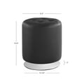 thumbnail image 6 of Linon Fairley Round Swivel Ottoman Stool, Black, 6 of 8