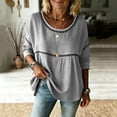 thumbnail image 4 of Black Summer Tops for Women Crop Tshirts Shirts Funny Graphic T-Shirt Generic Blouses for Women, 4 of 6