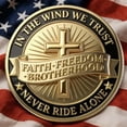 thumbnail image 6 of MMJ Motorcycle Blessing Coin Metal Good Luck Charm for Biker Enthusiast Gift Keychain, 6 of 6
