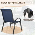thumbnail image 5 of UDPATIO Patio Chairs Set of 5, Outdoor Dining Chairs High Back with All Weather Breathable Textilene, Metal Frame for Lawn Garden Backyard Deck, Blue, 5 of 9