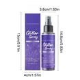 thumbnail image 3 of RAGUPEL Purple Glitter Spray for Body&Hair | Waterproof Shimmer Makeup Spray with Fine Glitter | Long-Lasting Sparkle for Face,Skin,Nail Art&Clothing | for Women&Girls Makeup Organizers, 3 of 7