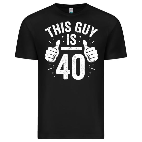 This Guy Is 40 Funny 40th Birthday Retro Humor Milestone Legend Unisex T-Shirt, up to size 3XL.