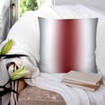 thumbnail image 3 of 14x14 Pillow Covers Set of 2, Red Grey White Throw Pillow Covers Decorative Couch Cushion Case, Farmhouse Ombre Color Modern Simple Microfiber Square Pillowcases for Bedroom Car Living Room, 3 of 7