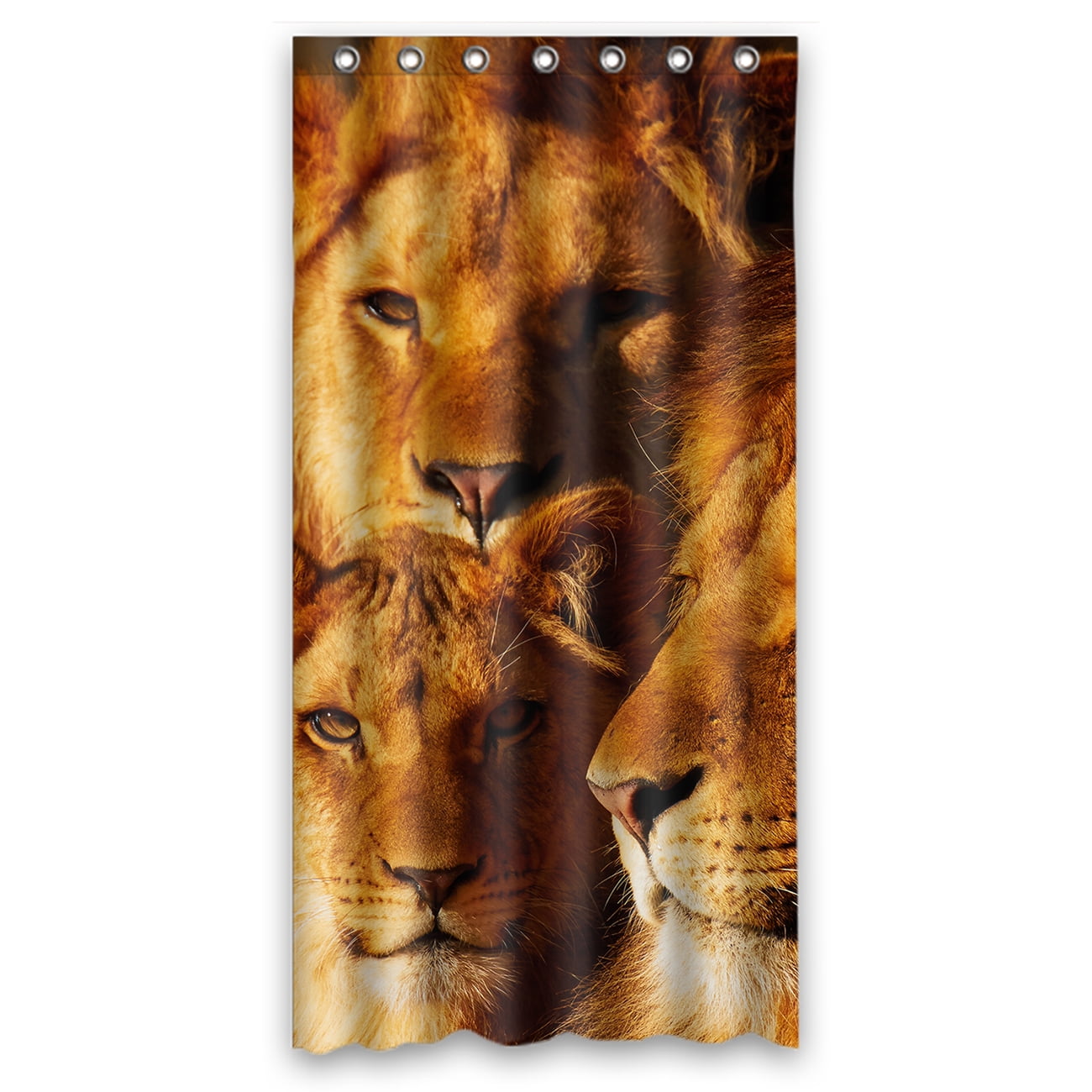 Details about   Sketch African Wild Animals Lion Elephant Waterproof Fabric Shower Curtain Set 