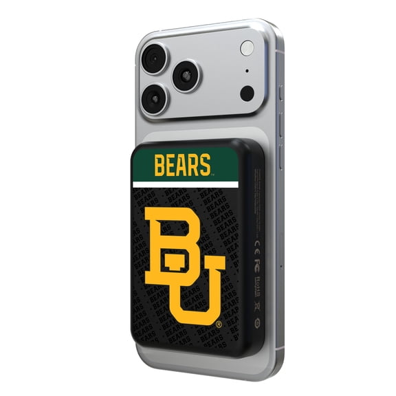 Keyscaper Black Baylor Bears 5000mAh Wireless Magnetic Power Bank