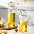 thumbnail image 1 of Automatic Lid Oil Pot, Glass Oil Bottle, Spill-Proof, Easy Open Lid, Kitchen Seasoning Storage, Leak-Resistant, Household Oil Dispenser, Transparent Glass Jar, For Cooking, Dining Room, 8oz Capacity, 1 of 8