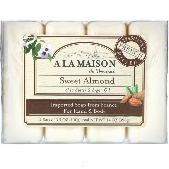 A La Maison Sweet Almond Bars Value Pack 4 Ct