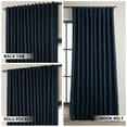 thumbnail image 5 of Essential Black Faux Linen Extra Wide Room Darkening Curtain (1 Panel), Essential Black, 100W X 96L, 5 of 10