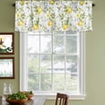 thumbnail image 5 of Summer Lemon Valances for Windows, Watercolor Yellow Spring Floral Botanical Light Filtering Kitchen Curtains, Rod Pocket Window Valance Curtains for Living Room Bedroom, 60" W x 18" L, 2 Panels, 5 of 9