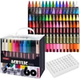 thumbnail image 1 of SFAIH Halloween Gifts Acrylic Creative Markers Set of 60 With 14 Metallics, Organizer, 3mm Medium Tips - Holiday Paint Markers, Gift for Kids and Adults - Art Supplies, 1 of 8