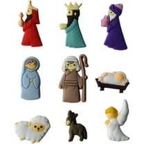 9Pcs/Set Christmas Jesus Theme Fridge Magnets Set Christmas Fridge Magnets for Refrigerator Home Decor Magnet on the Back