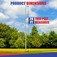 thumbnail image 6 of Super Tough USA-Made 20ft Heavy Duty Flag Pole for Outside House - Clear Powder Coat - Residential In-Ground Flagpole - 3-Section High-Grade Aluminum - Includes All Accessories, 6 of 7