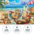 thumbnail image 2 of Rompecabezas Theo's Puzzles Lazy Cats Beach 1000 piezas, 2 of 6