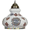 thumbnail image 2 of CLASSICO Turkish Mosaic Glass Gourd-Shaped Pendant Ceiling Lamp, Handcrafted Multicolor Glass Shade, 2 of 4
