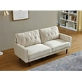 thumbnail image 2 of Uspridefurniture Tufted Cushion Back 57.5" Velvet Loveseat, Ivory, 2 of 5