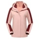 thumbnail image 1 of Chaquetas y abrigos casuales sin capucha de manga larga para mujer, chaqueta impermeable lisa con capucha para exteriores, abrigo superior a prueba de viento para mujer, 1 of 2