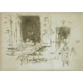 thumbnail image 2 of Whistler, James McNeill 24x18 Gold Ornate Wood Framed with Double Matting Museum Art Print Titled - The Barrow, Brussels, 1887, 2 of 4