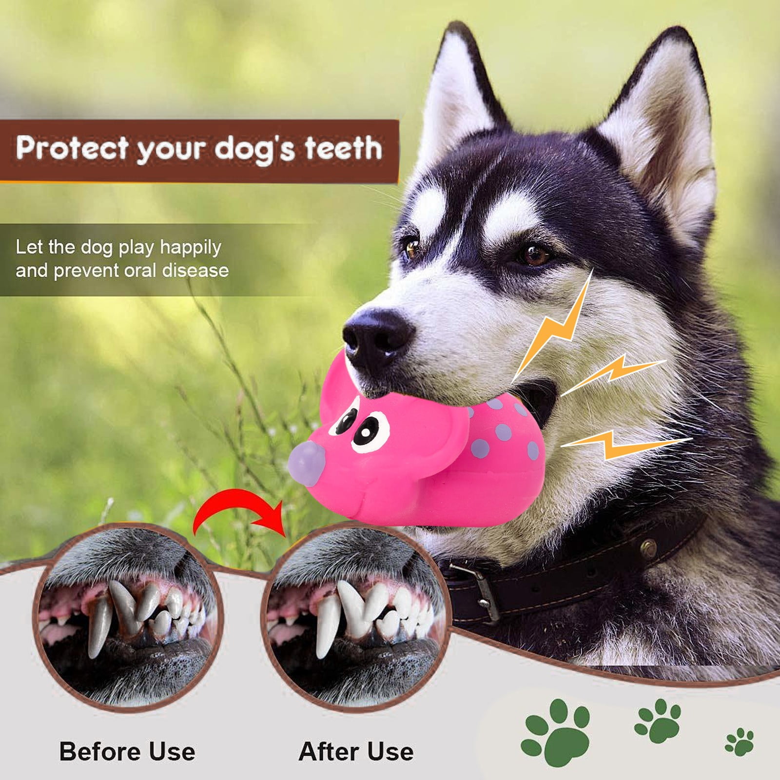 JilgTeok 4 Packs Pet Toys Latexs Material Bites Toys for Small and Medium Sized Dogs Cats Interactive Latex Puppy Toy