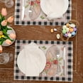 thumbnail image 4 of Easter Placemats 12x18 Inch Buffalo Plaid Bunny Floral Farmhouse Kitchen Dining Spring Table Decoration for Indoor Outdoor Dinner Party Décor GP100-18, 4 of 5