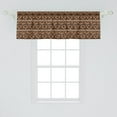 thumbnail image 2 of Aztec Window Valance, Doodle of Prehistoric Geometric Motifs in Earthy Tones Pattern, Curtain Valance for Kitchen Bedroom with Rod Pocket, 54" X 18", Pastel Brown Chocolate, by Ambesonne, 2 of 3