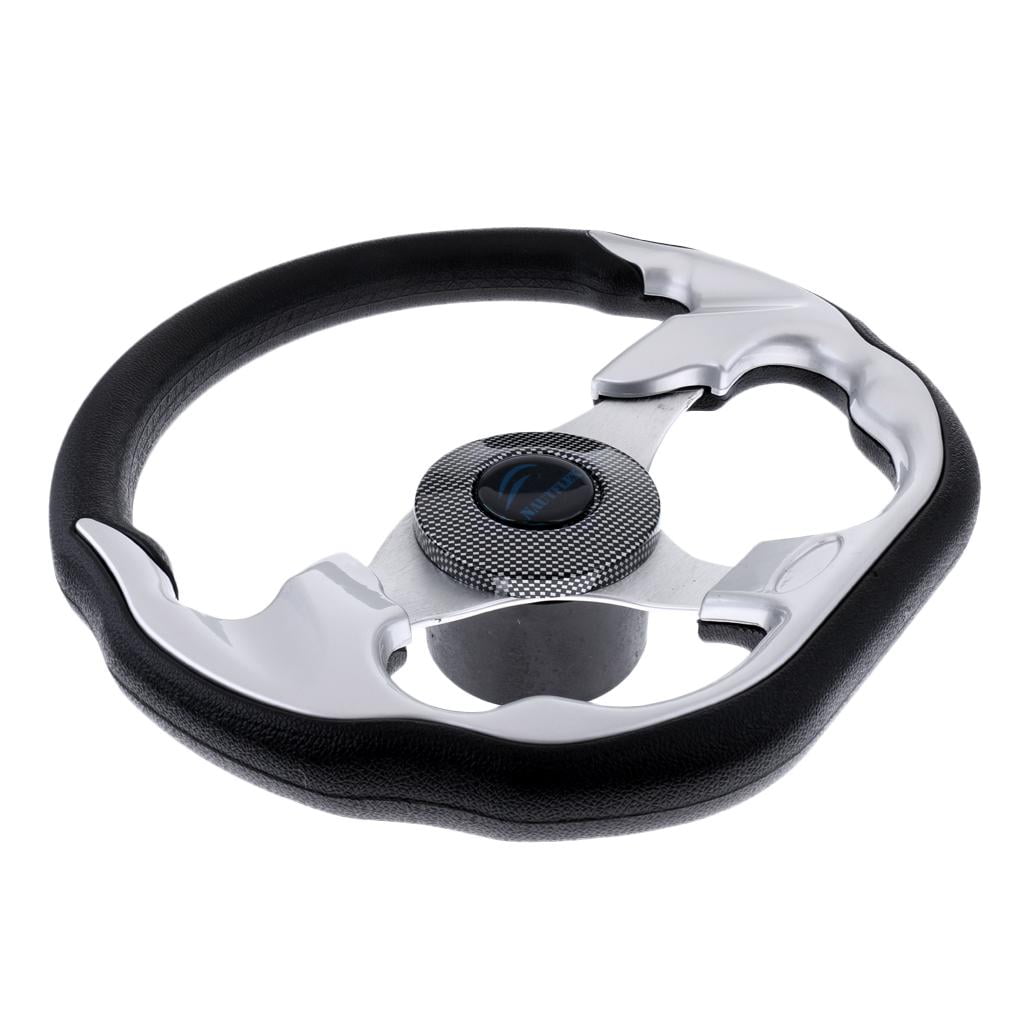 3 Spoke Stainless Steel Boat Steering Wheel 121/5'' Dia Turning Knob fit for Cable Helm Marine