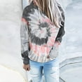 thumbnail image 2 of Hoodies Woman Clearance, Women Plus Size Tie-Dye Printed Gradient Pullover Long Sleeve Sweatshirt Top, 2 of 9