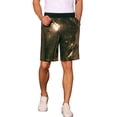 thumbnail image 1 of Pantalones cortos de verano para hombres INSPIRE CHIC con lentejuelas, cintura elástica, ideales para fiestas y salidas nocturnas, talla 36, dorados, 1 of 5