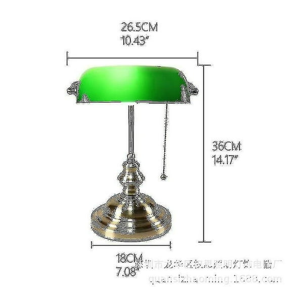 Svkbjroy Old Banker Lamp, Vintage Table Lamp For Office Library Study Office Bedroom GreenYOUYOU