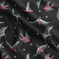 thumbnail image 1 of Soimoi Bird Print,Cotton Cambric Quilting Fabric Sold by The Yard- 42 Inch Wide Medium Weight Cotton Fabric SewingSupplies -Black, 1 of 5