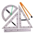 thumbnail image 2 of Juego de reglas de matemáticas de geometría grande perfecl 5 uds, 2 of 7
