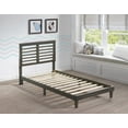 thumbnail image 3 of Cappuccino Twin XL Rubberwood and MDF Wooden Platform Bed (Fully Slated), 3 of 3