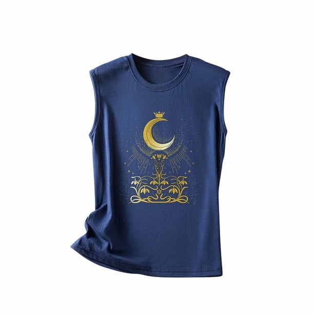 Tops de chaleco sueltos estampados vintage para mujeres y hombres Fridja qr1359