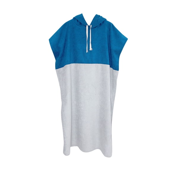 Penkiiy Surf Unisex Towel Beach Bathing Swimming Towel Hooded Bathrobe Swim Cover Up Free Size Blue