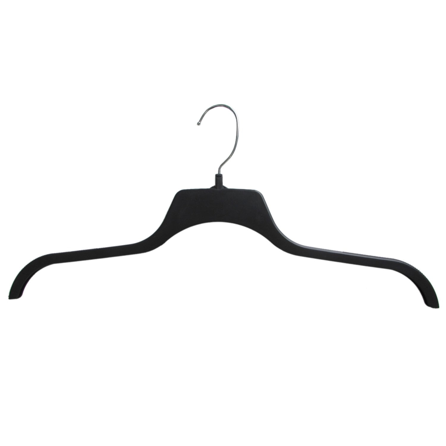 Super Heavy-Duty 17 inch Wide Black Plastic Adult Shirt Hangers with Swivel  Hook and Notched Shoulders (Quantity 25) (Black, 25)