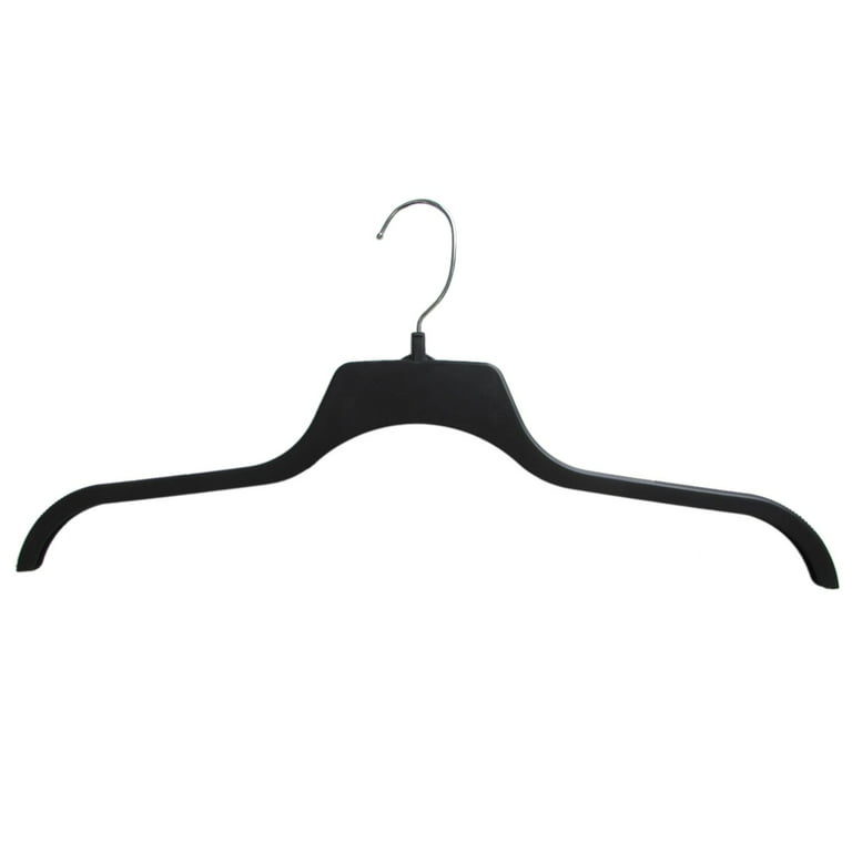 Flat Cloth Hanger Hook And White Lady Coat Hangers Black Plastic Hanger  Shirt Hangers Rack With Non-slip Mat Chothing Organizer - AliExpress