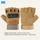 thumbnail image 2 of Guantes sin dedos Uxcell para trabajo al aire libre, guantes de medio dedo, guantes transpirables para entrenamiento, color marrón, talla M, 2 of 6