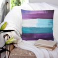 thumbnail image 3 of 26x26 Pillow Covers Set of 2, Purple Turquoise Throw Pillow Covers Decorative Couch Cushion Case, Modern Abstract Oil Painting Art Geometric Microfiber Square Pillowcases for Bedroom Car Living Room, 3 of 7