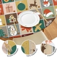 thumbnail image 4 of Multicolor Christmas Pattern Round Fitted Tablecloth with Elastic Edge,Dining Table Cover Waterproof,Outdoor Round Tablecloth for Camping,Dining,Indoor and Outdoor, 4 of 7
